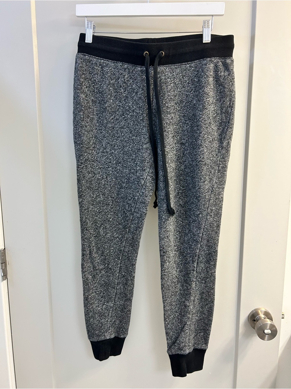 Mossimo Supply Co. Black & Gray Marled Jogger Pants
